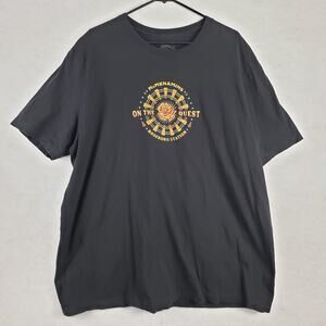 McMenamins Size 3XL Roseburg Station On The Quest Tee Shirt Black Cotton Graphic